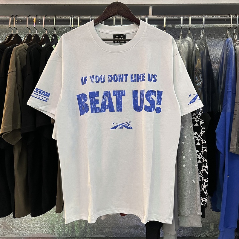 クロスボーダー新しい夏アメリカンレトロ半袖クリエイティブレタープリントルーズトレンディブランド半袖Tシャツトップス男性と女性用|undefined