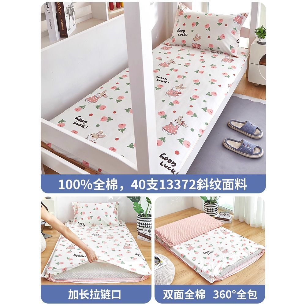 Cama de algodón cubierta de colchón