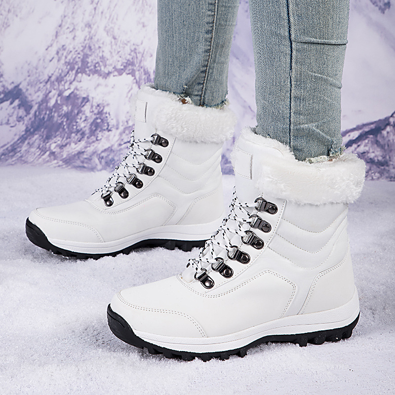 2025 botas de nieve de invierno para mujeres botas de nieve de fondo grueso para hombres y mujeres parejas al aire libre botas de nieve gruesas para mujeres image 4