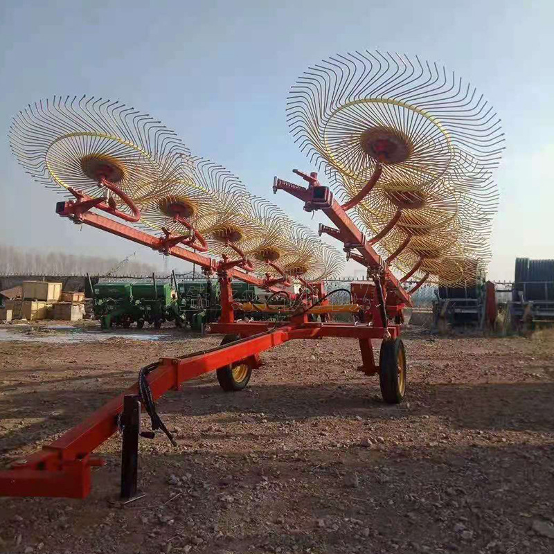 引行走式指盘圆盘搂草机 配套打捆机收集牧草 秸秆牧草收集器