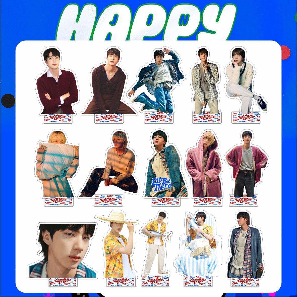 24年韓國明星JIN 金碩珍新專輯亞克力雙面立牌桌面擺件明星周邊