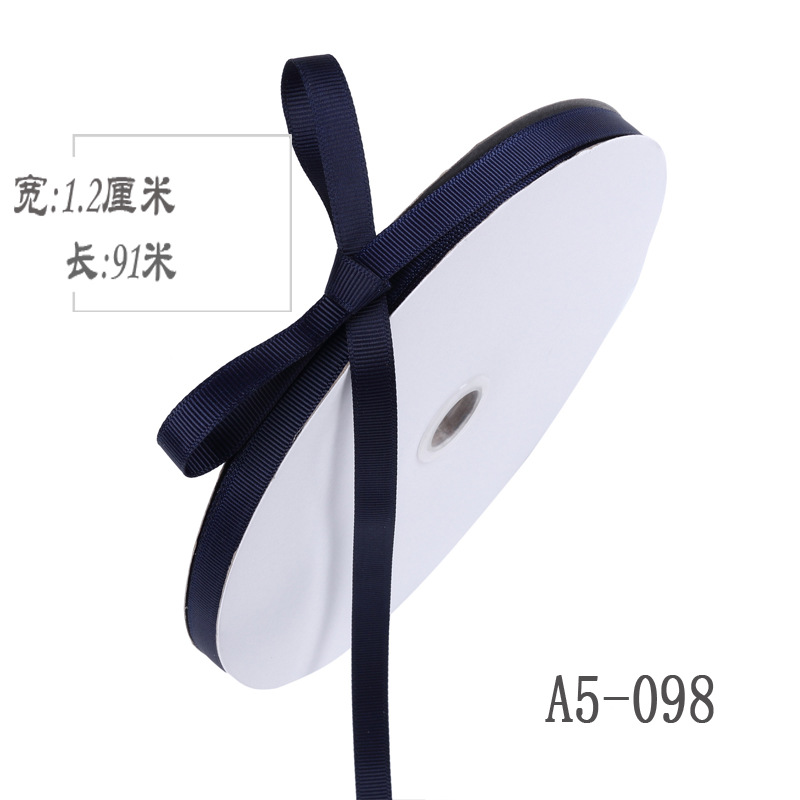 Engrosamiento 1,2 cm de alta densidad costilla cinta arco DIY cinta fruta caja de regalo embalaje cinta de color Ropa Accesorios