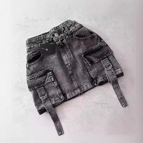 E-commerce Women's Short Skirt with Inner Layer to Prevent Exposure, National Retro Gothic Black Y2K Mini Ski Fashion Omotesando