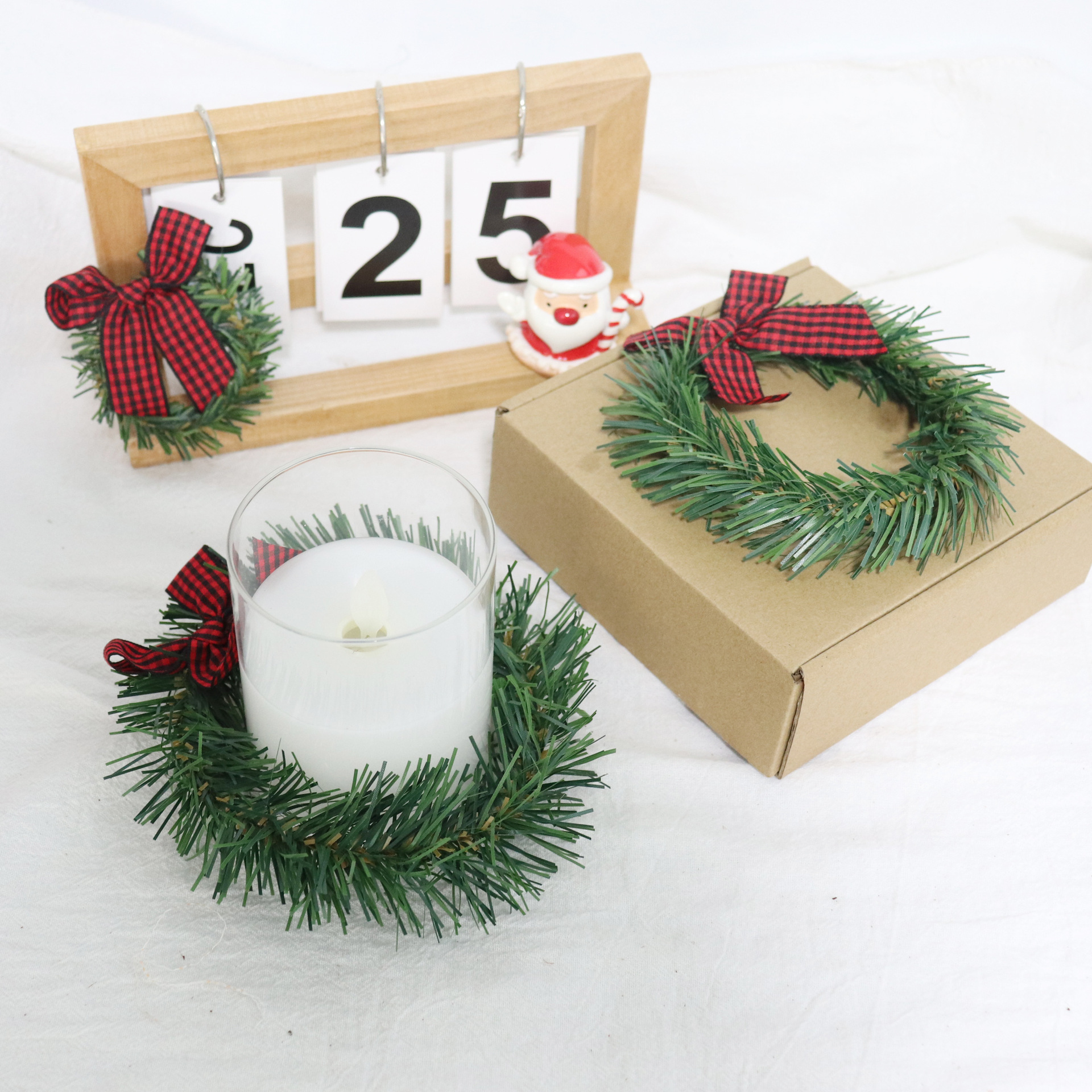 26g Weight Garlands Event & Party Supplies Grass Ring Classification 1 Piece Quantity Party Occasion PVC, Polyester Material Christmas Festival Bow Knot Pattern Modern Style, Classic Style Style Christmas Modern Style Classic Style Bow Knot PVC Polyester Party Garlands Decorations Table Decoration 6