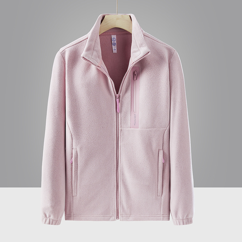 2025 Autumn/Winter Polar Fleece Jacket for Men, Thickened Warm Stand-up Collar Fleece Jacket for Women, suitable as a liner for a windbreaker