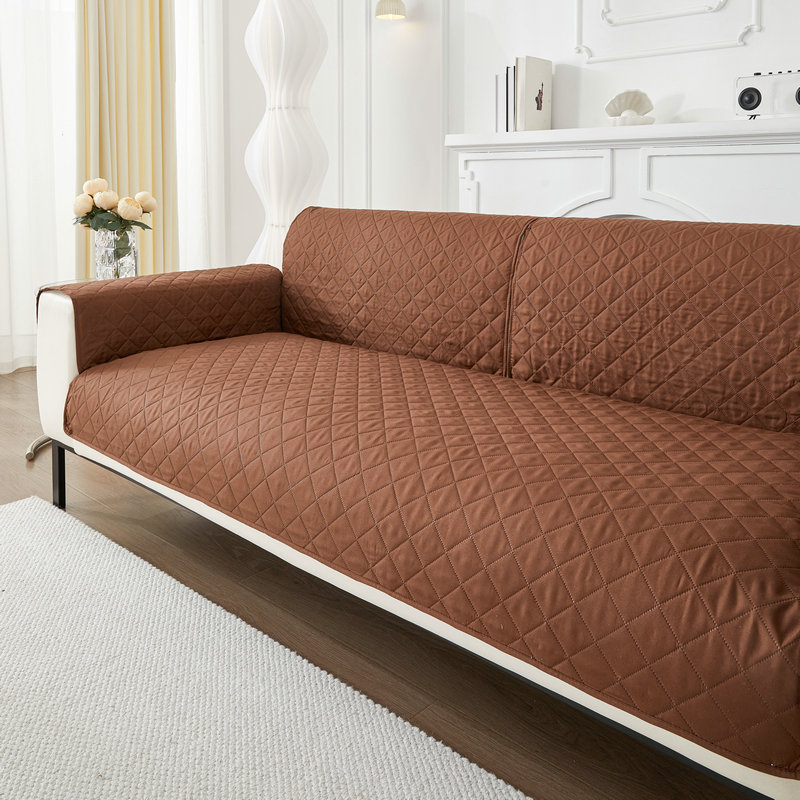 Cojín de sofá en relieve acolchado transfronterizo, funda de sofá, funda de sofá, funda de sofá a cuadros divididos, fabricante de funda de sofá perezoso cepillada