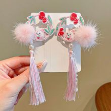 儿童古风中秋流苏发饰女童侧边不伤发发夹中国风汉服拍照发卡头饰