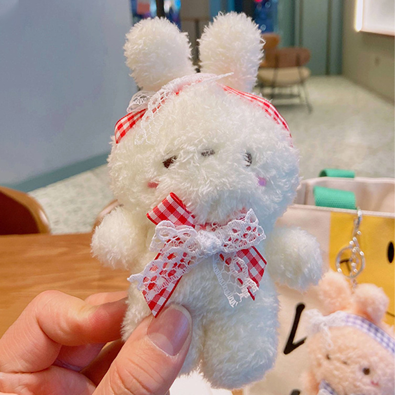 かわいいウサギの公の子のカバンのペンダントのカップルの人形のキーホルダーのかばんの掛け飾りのぬいぐるみのキーホルダー|undefined