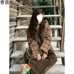 法式复古西装毛呢外套气质小众休闲简约百搭设计感时髦呢子大衣女