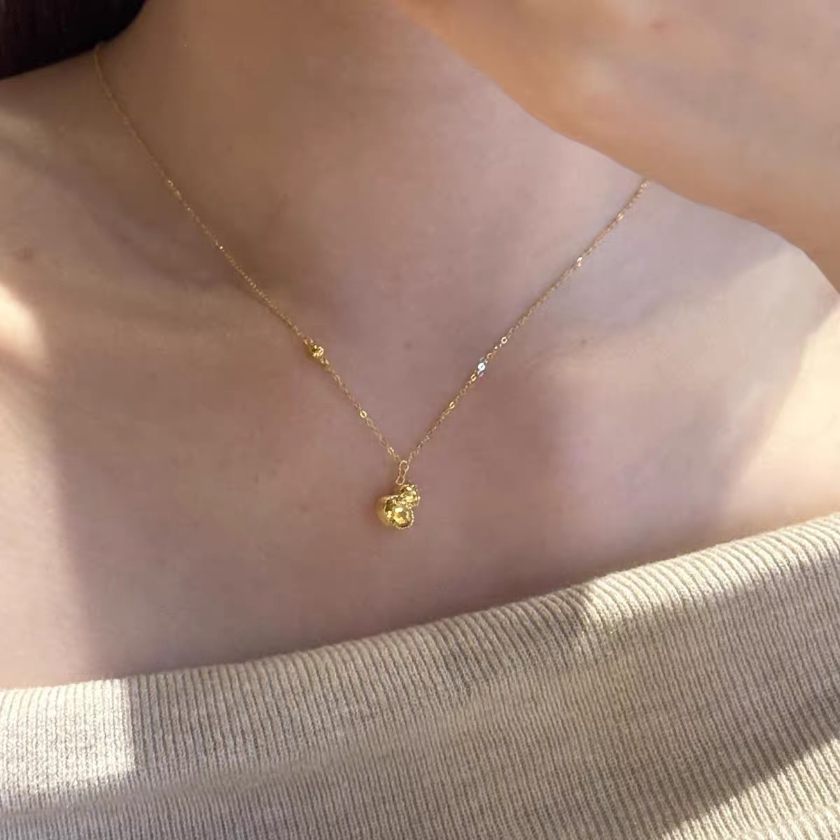 S999 saf gümüş inci kolye kadın niş tasarım hafif lüks yüksek kalite dökülmez renk basit clavicle zincir aksesuarı toptan