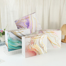 大理石纹礼品袋ins风服装店包装袋手提袋圣诞节纸袋新年礼物袋