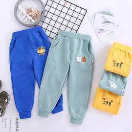2025秋冬加绒儿童棉裤韩版卡通男女童保暖卫裤童装厂家批发地摊