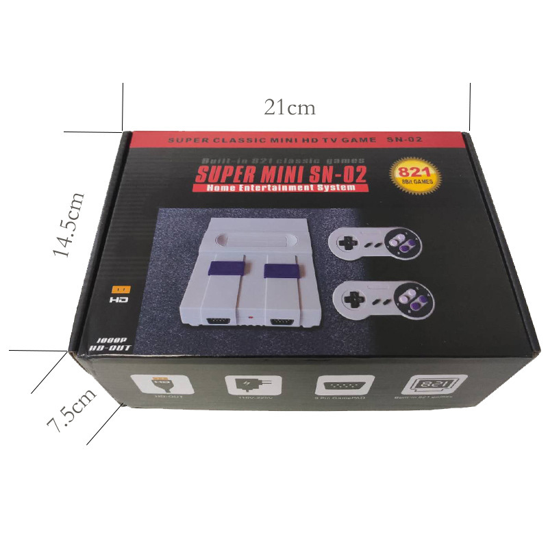 Miniconsola de Juegos Retro de TV de 8 Bits con 821 Juegos HDMI SNES SFC de ABS image 6