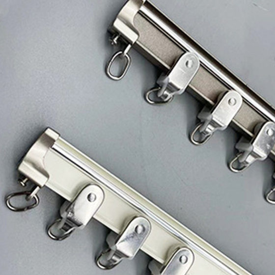 Thickened aluminum alloy bay window track balcony curved rail curved U-shaped 7-shaped curved curtain track curved rail