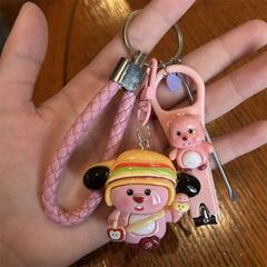 かわいいキーホルダー爪切りビーバーカップルペンダントペンダント少年少女漫画キーホルダーガールフレンド