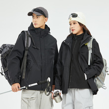 骆陀同款冲锋衣女三合一冲锋衣男夹克防风防水外套登山服工服定制