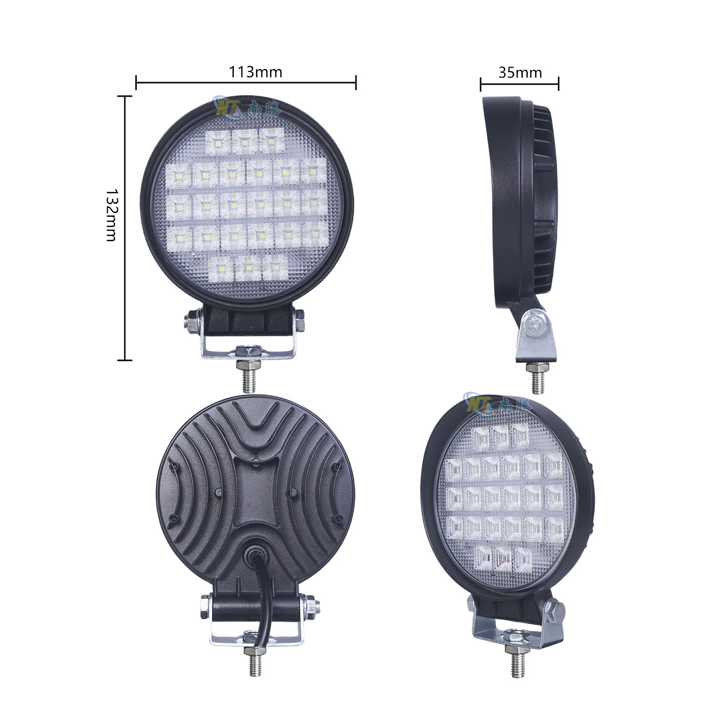 Auto LED foco 12 voltios excavadora gran brazo luz faro faro dragong hang luces de elevadora 24w super brillante astigmatismo
