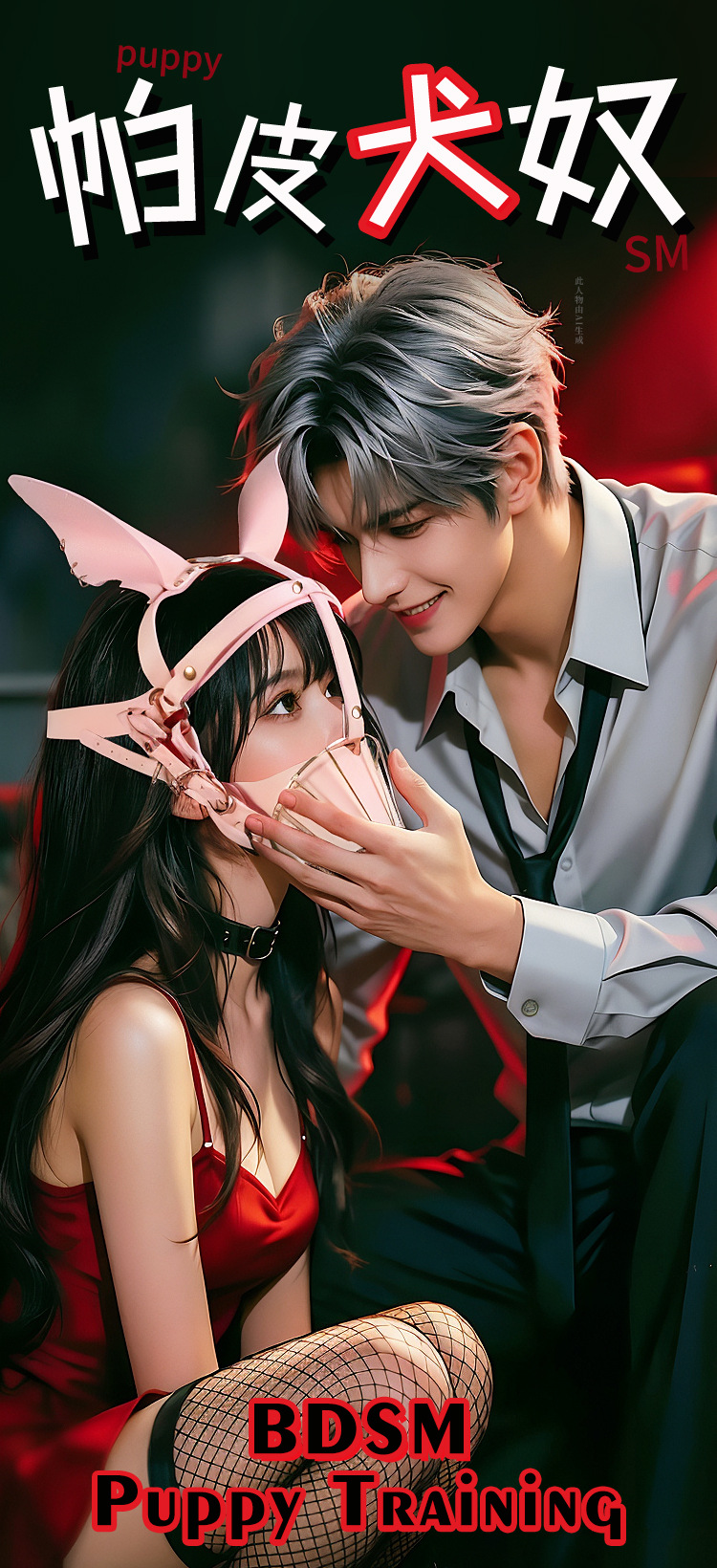 Jiuai SM Couple’s Teasing Prop, Black PU Intimate Play Accessory — detail image 1