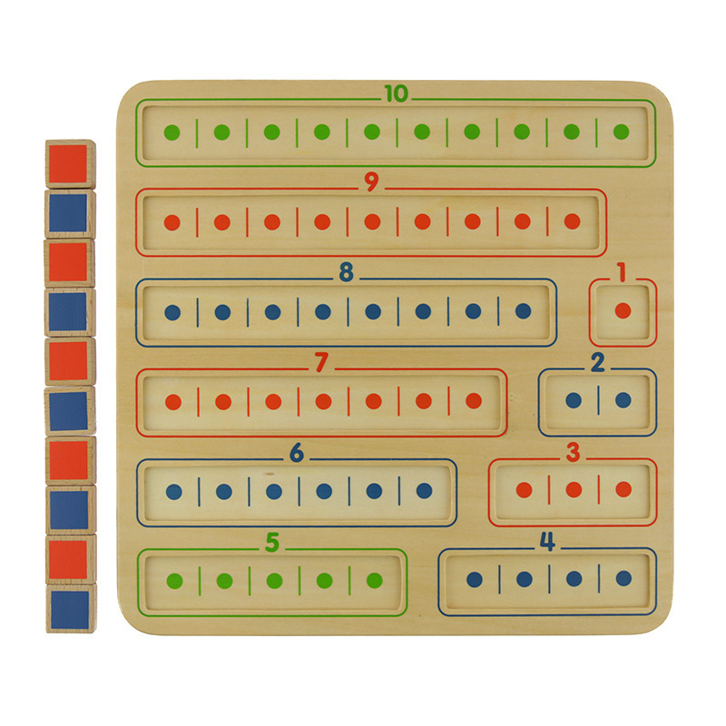 Preschool Montessori Educational Early Education Teaching Aids for Small Classes Digital Decomposition Practice Board to Improve Logical Thinking Ability