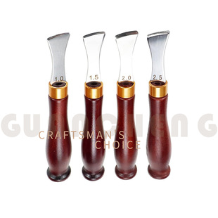 Factory Direct Sales Leather Edger Creaser DIY Handmade Leather Edging Tool Shallow Round Solid Wood Edge Press Wholesale