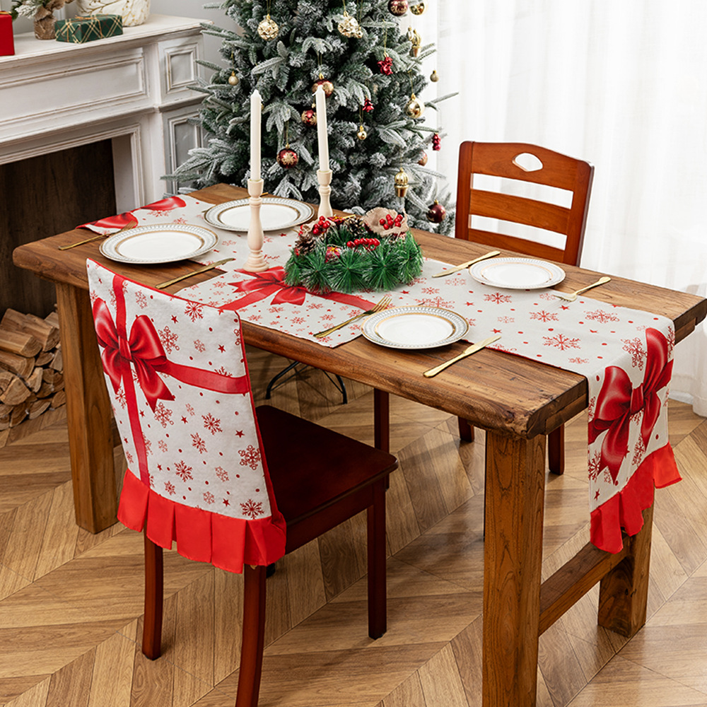 Cross-border nuevo conjunto de bandera de mesa de Navidad de cocina escenario de mesa de comedor decoración de regalos al por mayor image 4