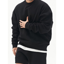 L 26371 Solid drop shoulder crew neck sweatshirt ��ɫ���Բ