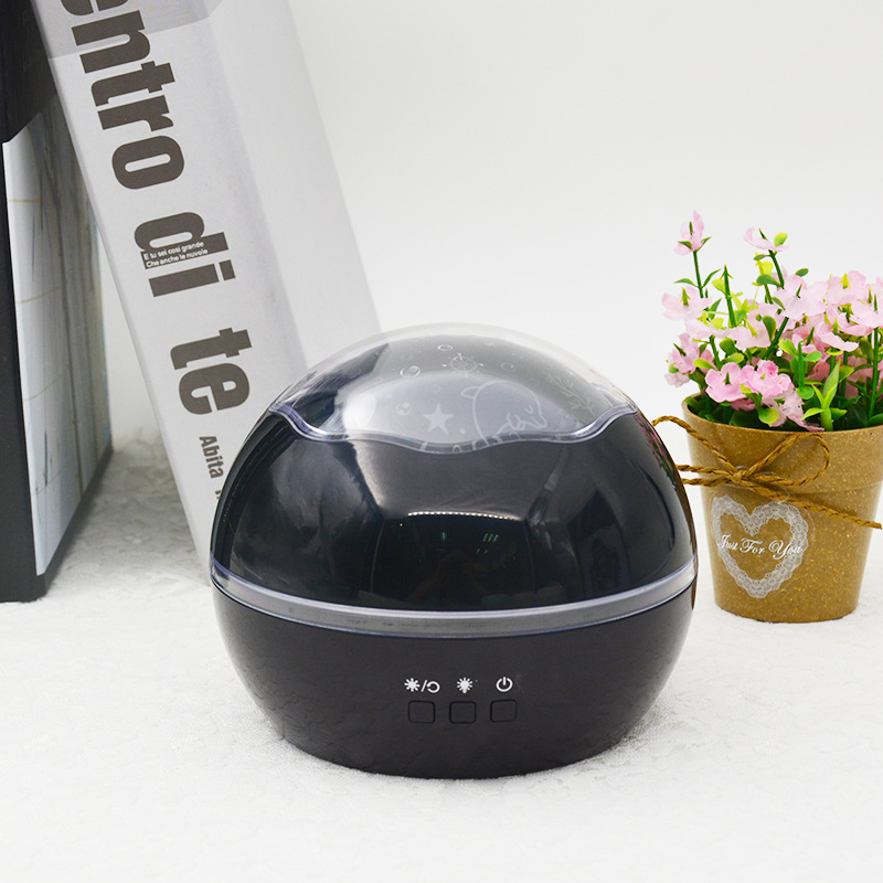 En stock transfronterizo pequeña bola estrella luz creativa vacaciones cumpleaños regalo dormitorio estrellado USB noche luz giratoria proyección