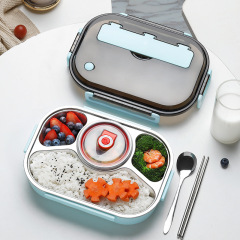 304 stainless steel lunch box for primary school students, high school students, children's canteen insulation male lunch box for office workers