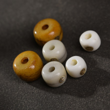 DIY半成品散珠老铜万字镶嵌桶珠牦牛骨配珠文玩佛珠驼骨腰珠配饰