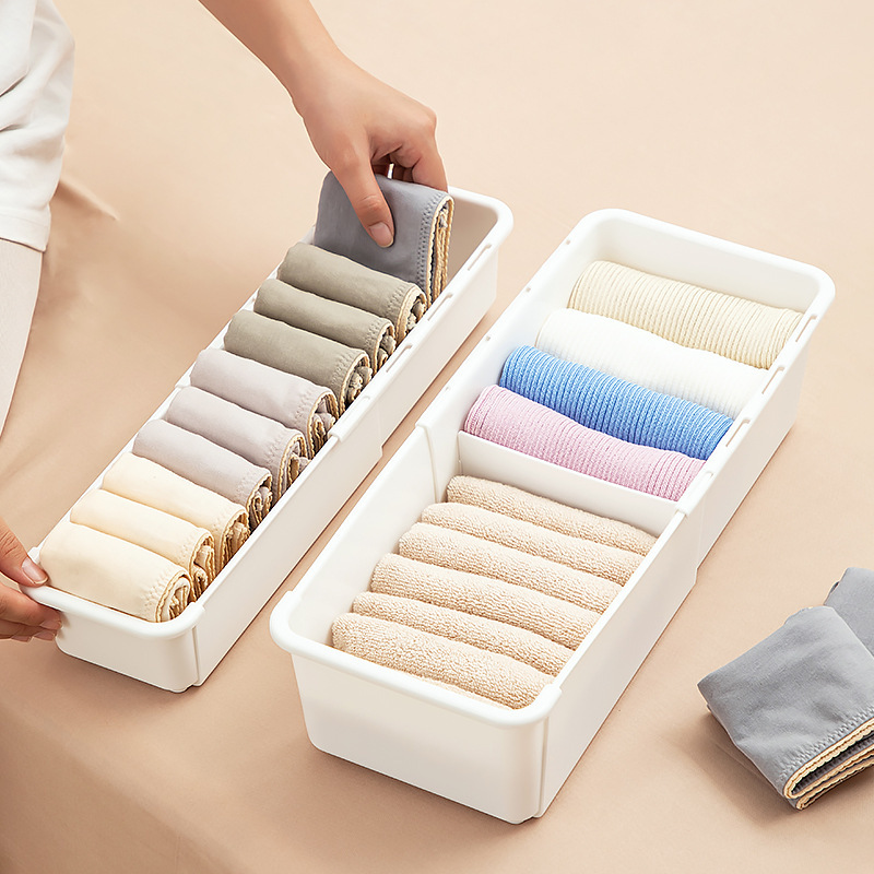 日本引き出し下着収納ケース仕切り伸縮可能靴下下着肌着整理ケース収納神器|undefined
