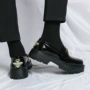 亮面大码厚底商务男鞋