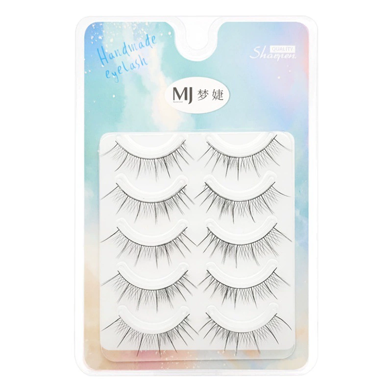 Накладные ресницы Mom-Born тонкие стебли черные хлопковые линейные ресницы цельные всю осень мама зеленый шелк Сверхъестественное однотонное лицо новичка