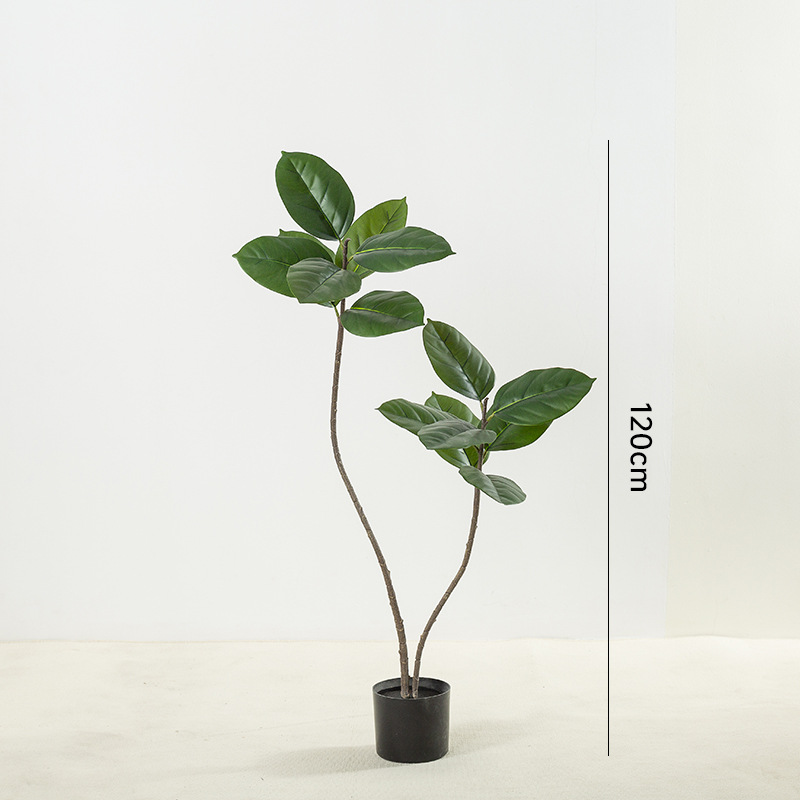 Wabilifeng Net Red Planta de simulación de piso a gran escala, roble, planta falsa, planta en maceta, ventana, sala de estar interior, planta decorativa