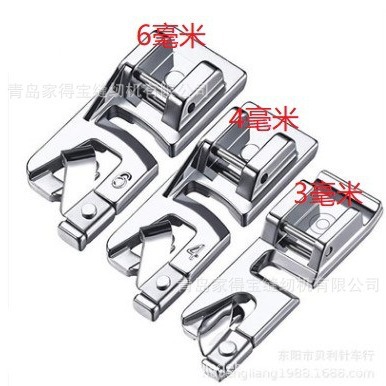 Máquina de coser 7307 3/4/6mm curling 6290 dobladillo curling 4/8 6/8 8 pulgadas traje prensatelas