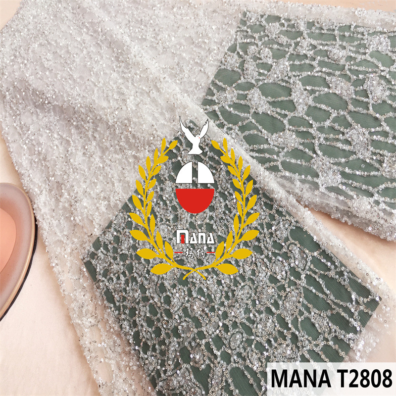 玛纳锦纶网布烫金 珠管 亮片 婚纱 礼服 连衣裙 装饰品 舞台装