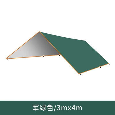 Canopy Tent Outdoor Camping, Avtomobil yan çətirləri - dark-green-single-piece-34-with-rope-3-8-people