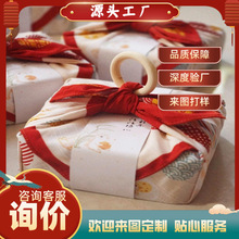 日式风吕敷包裹布红色礼盒包装精美印花可加logo布类包装包袱巾