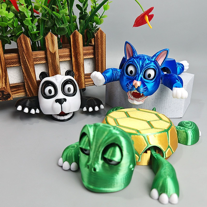 Партия необычных подставок для черепах с 3D-печатью, с выпученными глазами и разбросанными конечностями, украшения для снятия стресса и декоративные подарки.