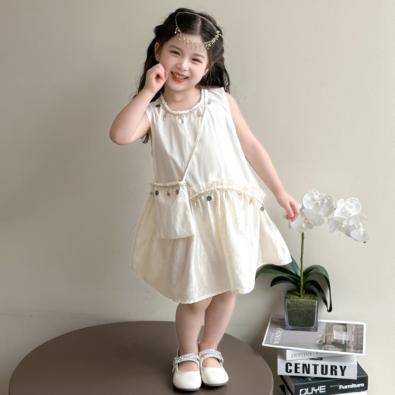 Girls Dress Summer Thin 2025 New Style Children's Clothing Little Girl Super Nice Princess Dress Children's Dress Summer