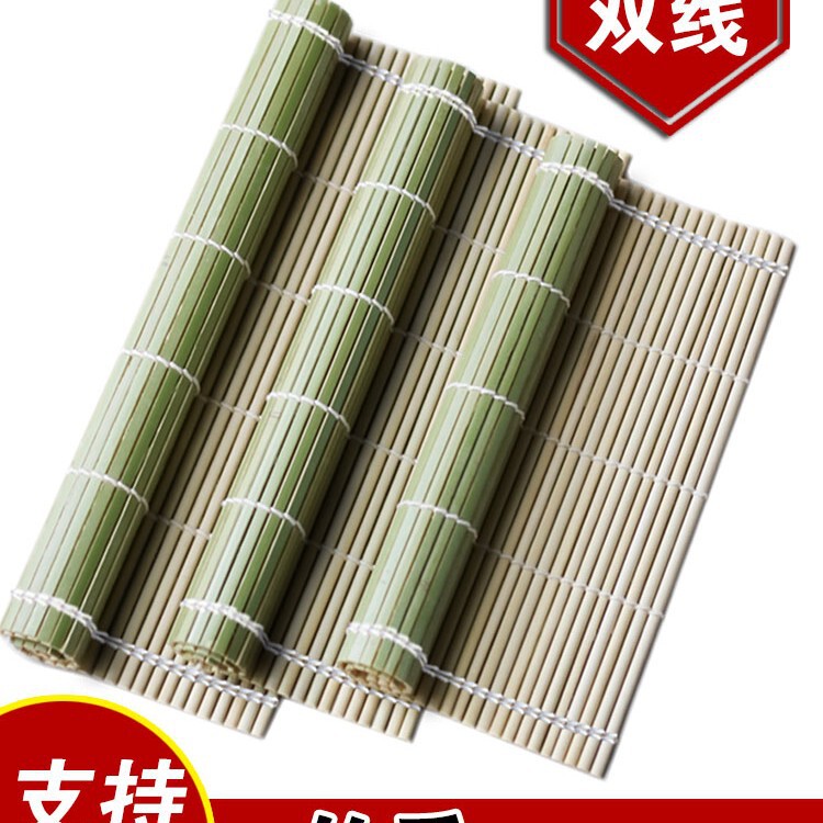 ♡ Natural Green Bamboo Sushi Mat Green Bamboo Mat Mold Sushi Tool Set Commercial Rice Ball Bamboo Roll
