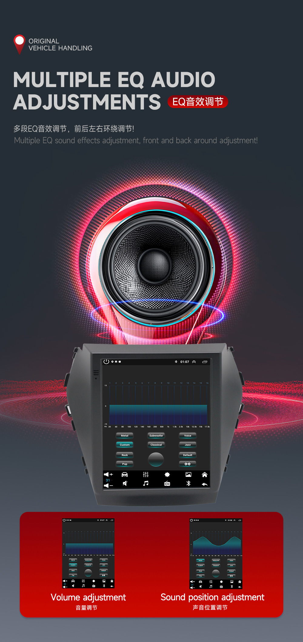 Suitable for 13-17 Hyundai Santa Fe (Vertical Screen) Car Android Navigator All-In-One Wifi Hyundai Santa Fe