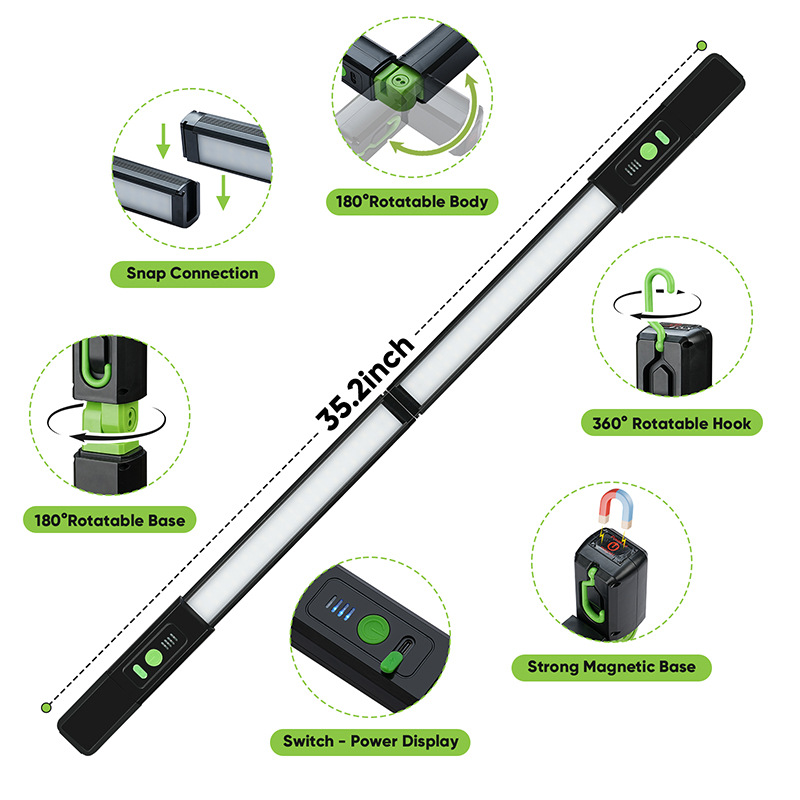 Processing custom LED hood maintenance light USB charging car maintenance light emergency anti-fall auto repair work light
