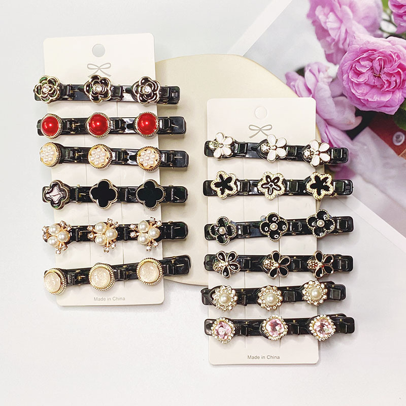 新款发夹头顶侧边夹刘海后脑勺双层碎发编发神器盘发饰带齿鸭嘴夹