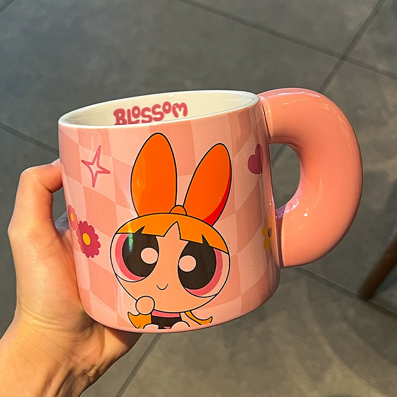 Лайливые маленькие полицейские игрушки из керамики, чашка милый мультфильм марк, домашняя водяная чашка цветной коробка установленный подарок для девочки высокая ценность чашка