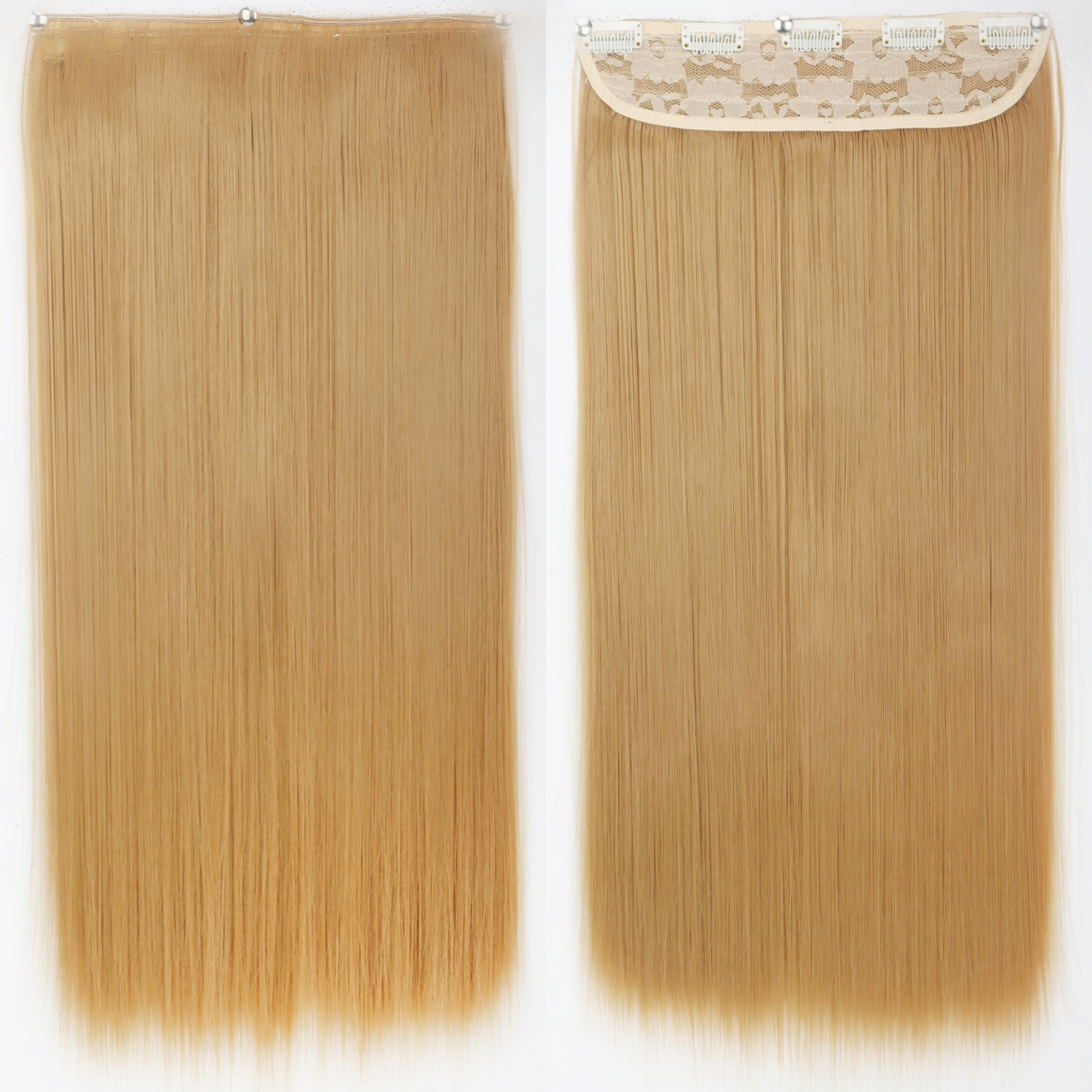 55CM pelucca de cabello recto de mujer una pieza de extensión de cabello de cinco tarjetas pelucca de cabello fluffy