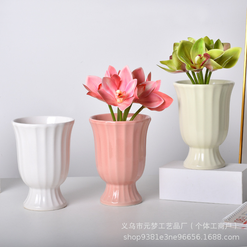 Maceta de Cerámica para Orquídeas y Suculentas Decorativa para Plantas de Interior