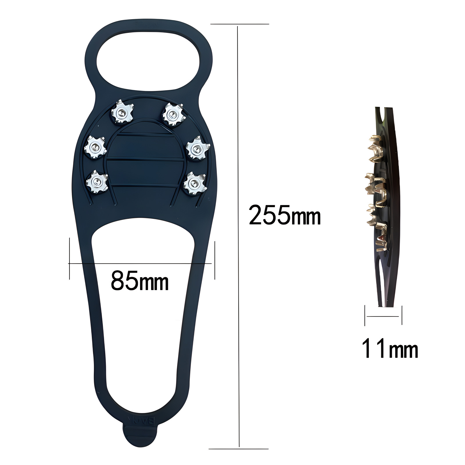 Crampons factory direct supply, 6-prong steel crampons for hiking and outdoor use, wholesale.