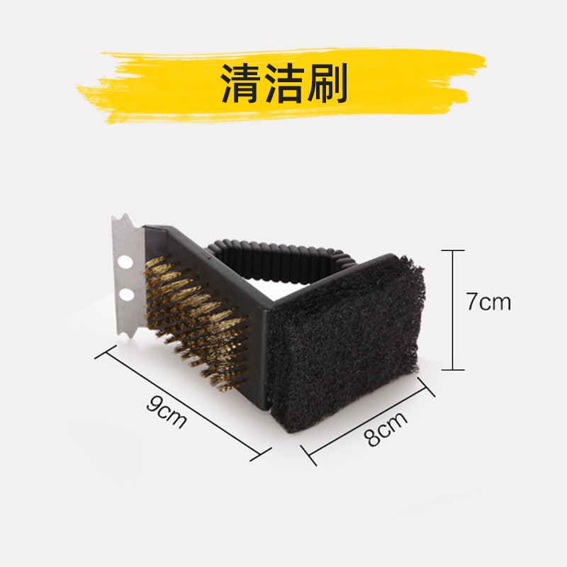 Parrilla de barbacoa herramientas conjunto completo cepillo de hornear aguja de hornear clip de palo de papel de estaño de absorción de aceite accesorios de papel paquete alfombra de picnic