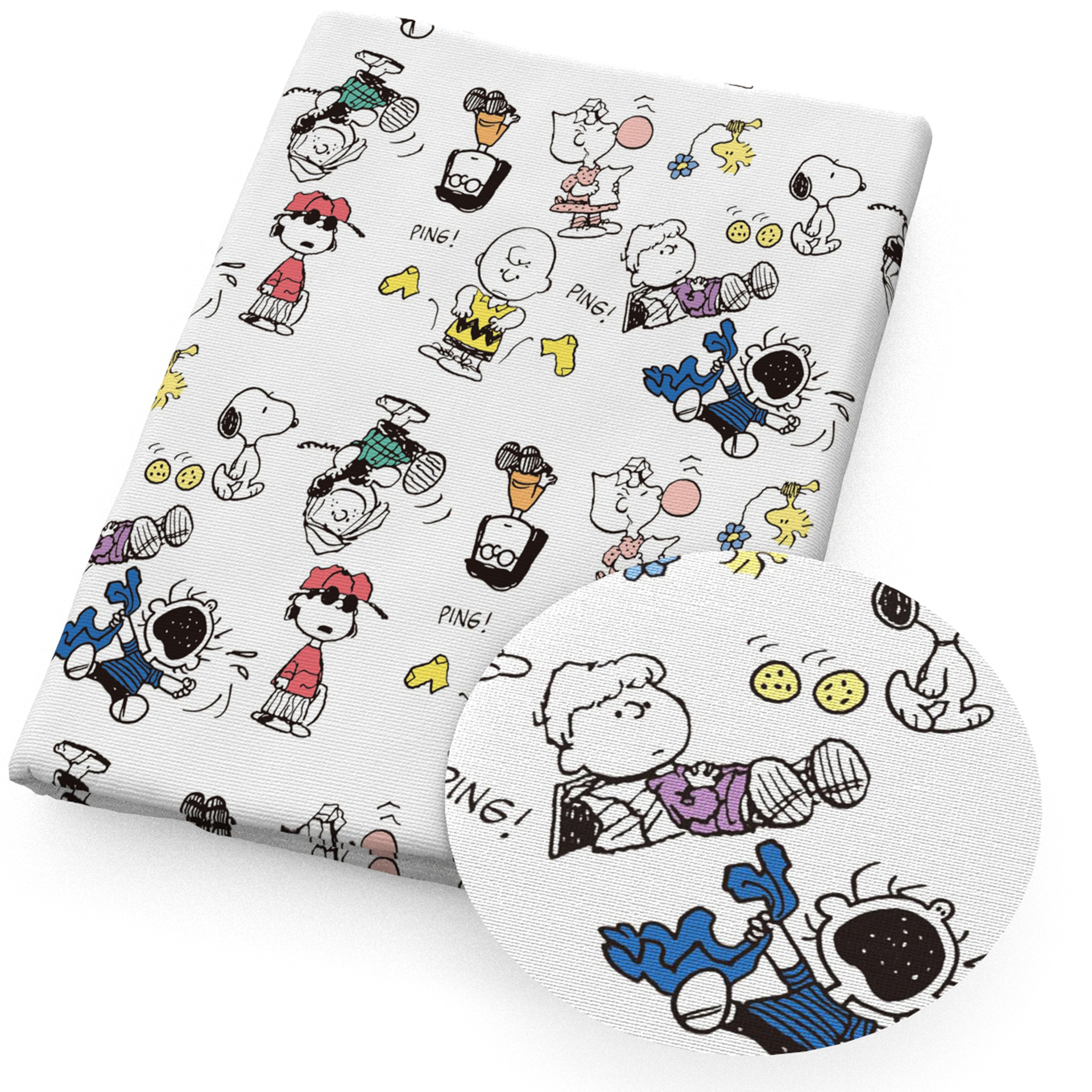 Perro Snoopy impresión de dibujos animados 100% tela de algodón DIY ropa hecha a mano bolsa, 1Yc55667