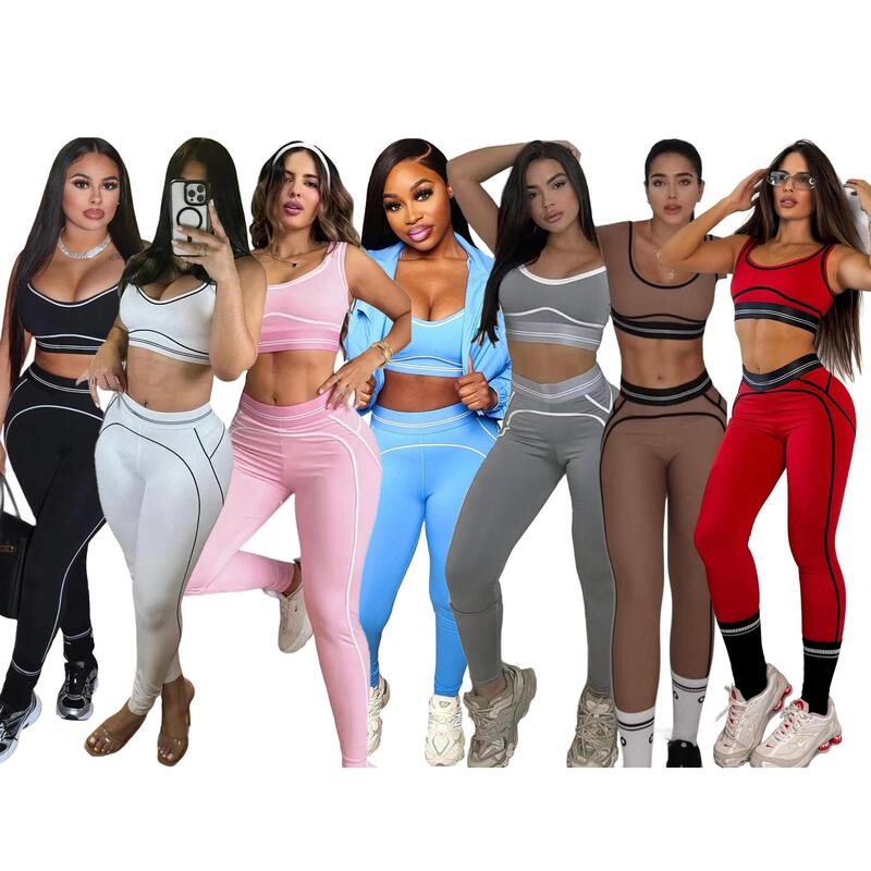 2026 Fashionable Sleeveless Sports Vest with Elastic High Waist, Hip-Lifting and Tummy-Tucking Fitness Yoga Outfit, Stretchy and Breathable Set 2026 Fashionable Sleeveless Sports Vest with Elastic High Waist, Hip-Lifting and Tummy-Tucking Fitness Yoga Outfit, Stretchy and Breathable Set